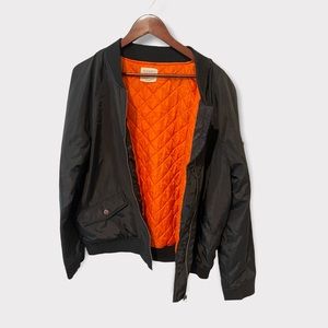 Orange N Black Bomberjacket with Diamond stitching XL